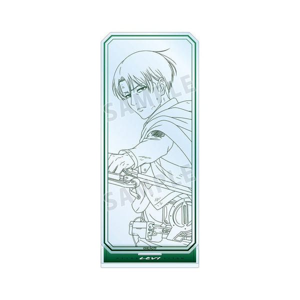 『進撃の巨人』描き下ろし リヴァイ 戦う背中・線画ver. 第2弾 BIGアクリルスタンド