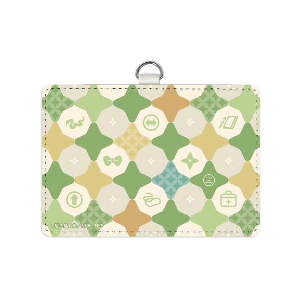 "Nintama Rantarō" Third-Grade Motif Pattern 2-Pocket Pass Case with Lanyard