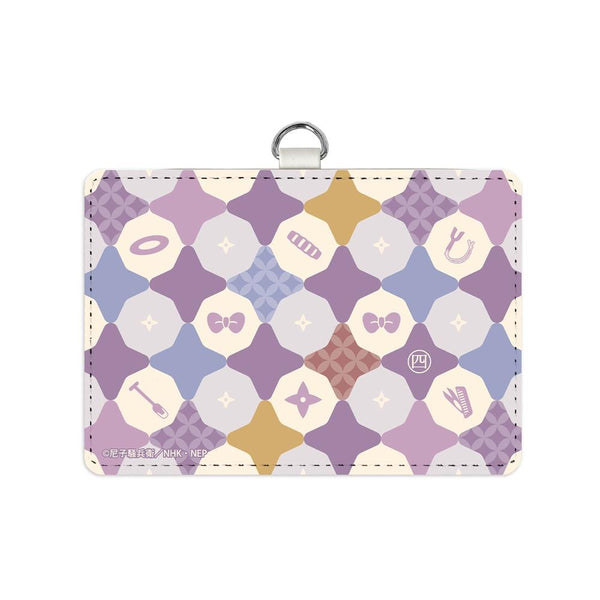 "Nintama Rantarō" 4th Grade Motif Pattern 2-Pocket Pass Case with Lanyard