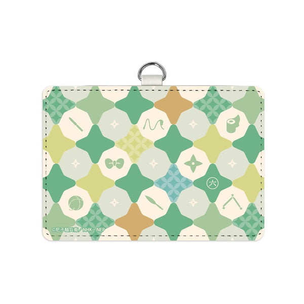 "Nintama Rantarō" 6th Grade Motif Pattern 2-Pocket Pass Case with Lanyard