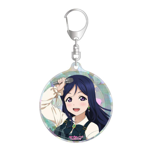 『ラブライブ!サンシャイン!!』描き下ろし 松浦果南 チェックワンピース衣装ver. ホログラムアクリルキーホルダー