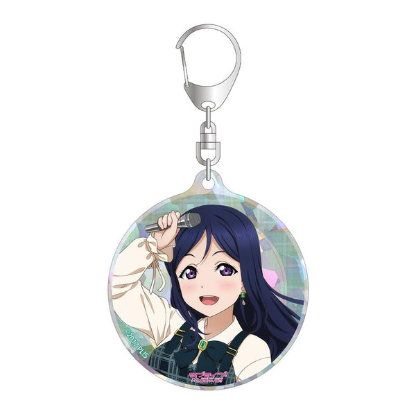 『ラブライブ!サンシャイン!!』描き下ろし 松浦果南 チェックワンピース衣装ver. ホログラムアクリルキーホルダー