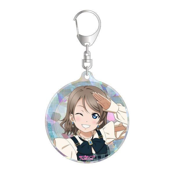 『ラブライブ!サンシャイン!!』描き下ろし 渡辺 曜 チェックワンピース衣装ver. ホログラムアクリルキーホルダー