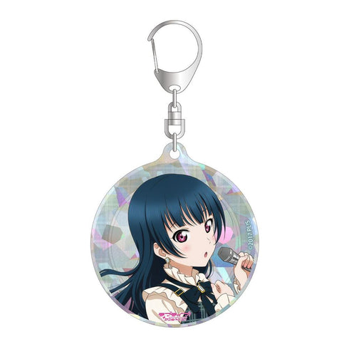 『ラブライブ!サンシャイン!!』描き下ろし 津島善子 チェックワンピース衣装ver. ホログラムアクリルキーホルダー