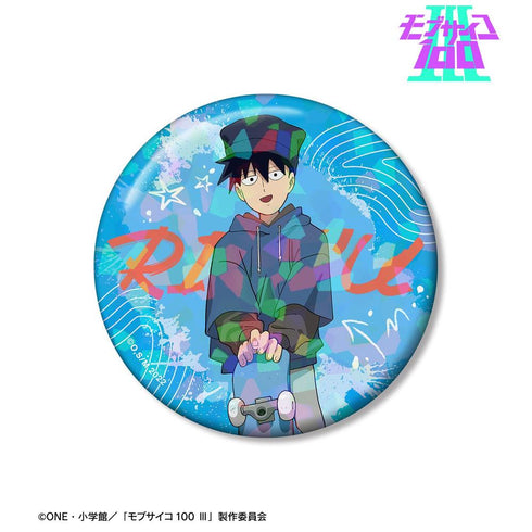 『モブサイコ100 III』描き下ろし 影山律 ストリートスポーツver. 76mmホログラム缶バッジ