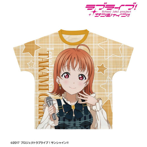 『ラブライブ!サンシャイン!!』描き下ろし 高海千歌 チェックワンピース衣装ver. フルグラフィックTシャツユニセックス