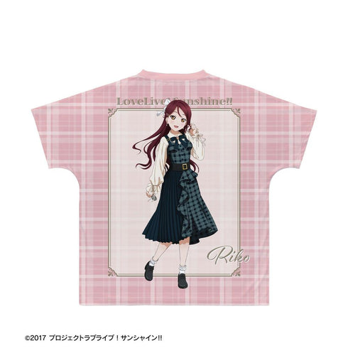 『ラブライブ!サンシャイン!!』描き下ろし 桜内梨子 チェックワンピース衣装ver. フルグラフィックTシャツユニセックス
