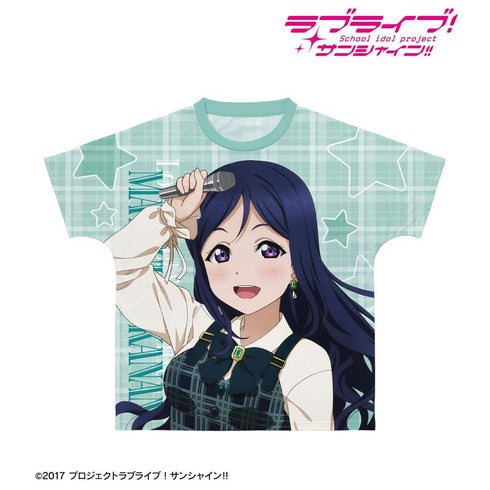 『ラブライブ!サンシャイン!!』描き下ろし 松浦果南 チェックワンピース衣装ver. フルグラフィックTシャツユニセックス