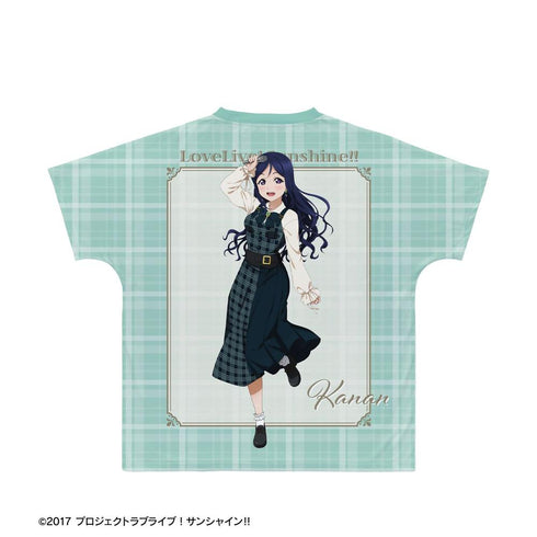 『ラブライブ!サンシャイン!!』描き下ろし 松浦果南 チェックワンピース衣装ver. フルグラフィックTシャツユニセックス