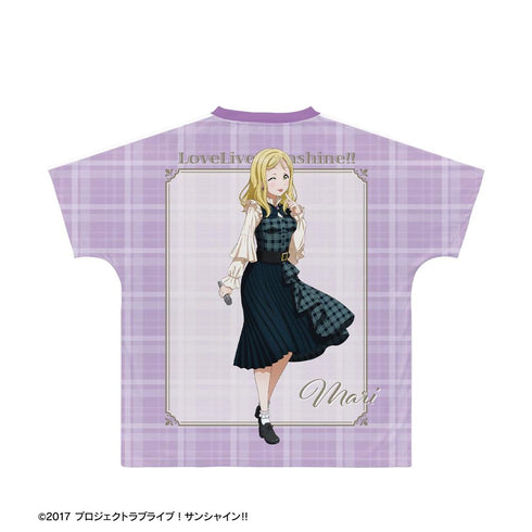 『ラブライブ!サンシャイン!!』描き下ろし 小原鞠莉 チェックワンピース衣装ver. フルグラフィックTシャツユニセックス