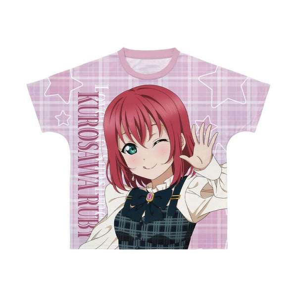 『ラブライブ!サンシャイン!!』描き下ろし 黒澤ルビィ チェックワンピース衣装ver. フルグラフィックTシャツユニセックス