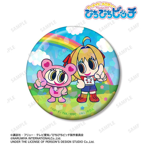"Pichi Pichi Pitch" x ANGEL BLUE Collaboration: Ruchia Nanami & Nakamura-kun 75mm Hologram Pin Badge