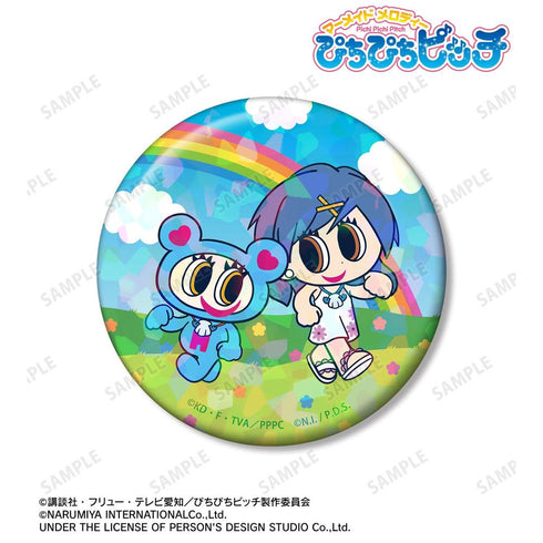 "Pichi Pichi Pitch" x ANGEL BLUE Collaboration: Nami Hosho & Nakamura-kun 75mm Hologram Pin Badge