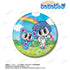 "Pichi Pichi Pitch" x ANGEL BLUE Collaboration: Nami Hosho & Nakamura-kun 75mm Hologram Pin Badge