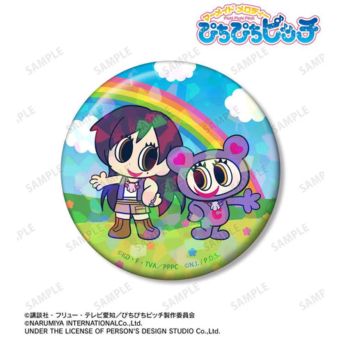 "Pichi Pichi Pitch" x ANGEL BLUE Collaboration: Karen & Nakamura-kun 75mm Hologram Pin Badge