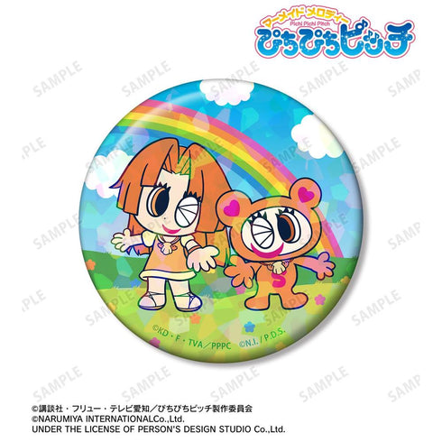 『ぴちぴちピッチ』ANGEL BLUEコラボ 星羅&ナカムラくん 75mmホログラム缶バッジ