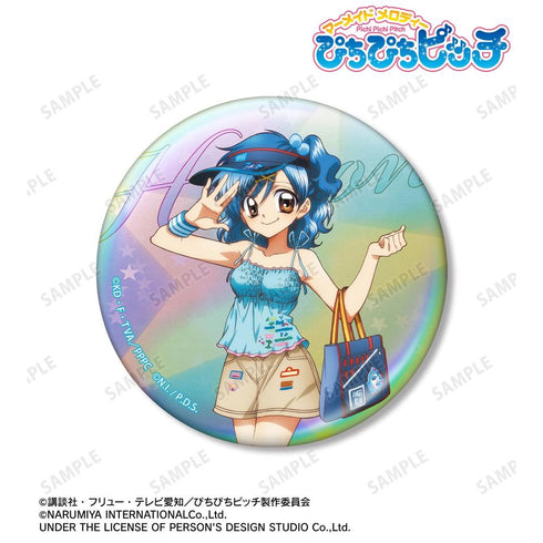 "Pichi Pichi Pitch" x ANGEL BLUE Collaboration: Original Illustration - Hanae Hōshō 75mm Aurora Pin Badge Ver. A
