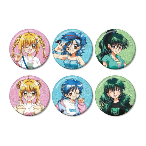 "Pichi Pichi Pitch" x ANGEL BLUE Collaboration: Original Illustration Trading Glitter Pin Badges (Sold by the box)
