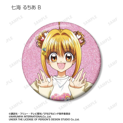 "Pichi Pichi Pitch" x ANGEL BLUE Collaboration: Original Illustration Trading Glitter Pin Badges (Sold by the box)