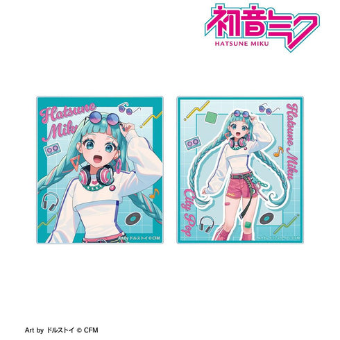 『初音ミク』描き下ろし 初音ミク シティポップver. Art by ドルストイ アクリルカード2枚セット