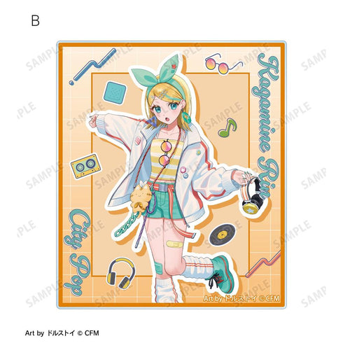 『初音ミク』描き下ろし 鏡音リン シティポップver. Art by ドルストイ アクリルカード2枚セット