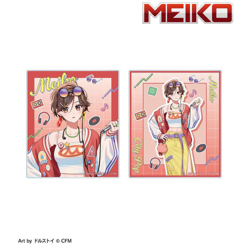『初音ミク』描き下ろし MEIKO シティポップver. Art by ドルストイ アクリルカード2枚セット
