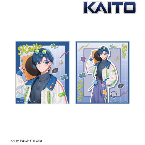 『初音ミク』描き下ろし KAITO シティポップver. Art by ドルストイ アクリルカード2枚セット