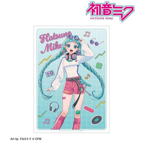 『初音ミク』描き下ろし 初音ミク シティポップver. Art by ドルストイ A3マット加工ポスター