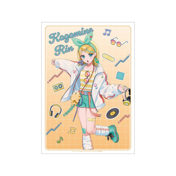 『初音ミク』描き下ろし 鏡音リン シティポップver. Art by ドルストイ A3マット加工ポスター