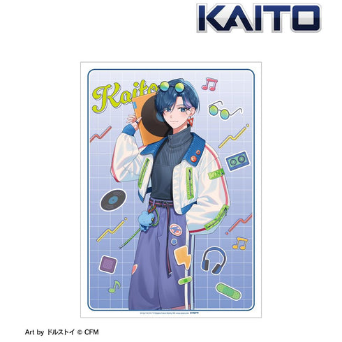 『初音ミク』描き下ろし KAITO シティポップver. Art by ドルストイ A3マット加工ポスター