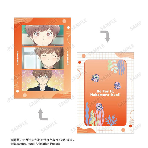 "Go for It, Nakamura-kun!!" Aki Hirose Mini Character A5 Rigid Card Case & A5 Scene Illustration Card Set