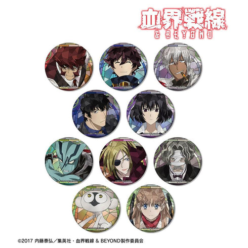 "Blood Blockade Battlefront & BEYOND" Trading Aure Glass Matte Pin Badges (Sold by the box)