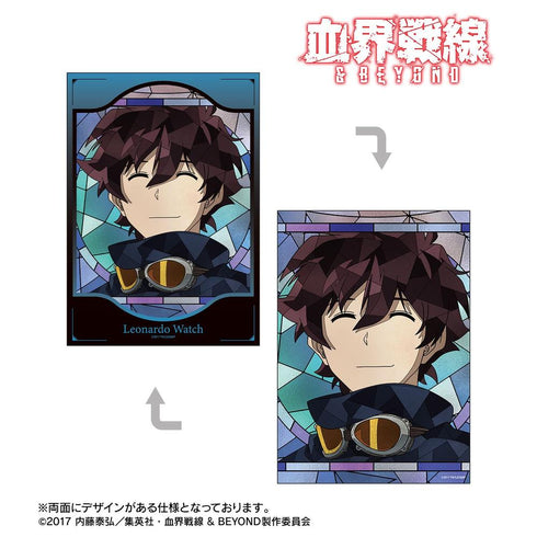 "Blood Blockade Battlefront & BEYOND" Leonardo Watch Aure Glass A5 Illustration Card