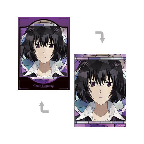 "Blood Blockade Battlefront & BEYOND" Chain & Kou Aure Glass A5 Illustration Card