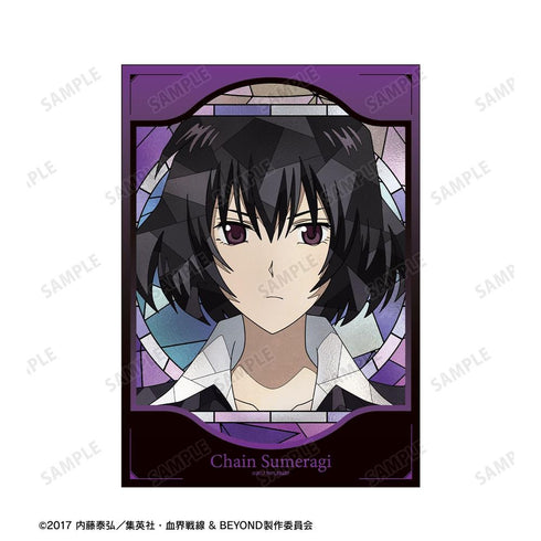 "Blood Blockade Battlefront & BEYOND" Chain & Kou Aure Glass A5 Illustration Card