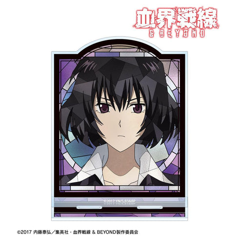 "Blood Blockade Battlefront & BEYOND" Chain & Kou Aure Glass BIG Acrylic Stand