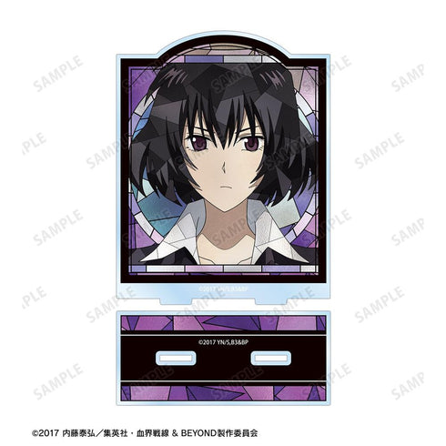 "Blood Blockade Battlefront & BEYOND" Chain & Kou Aure Glass BIG Acrylic Stand