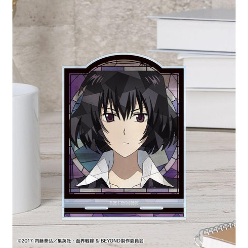 "Blood Blockade Battlefront & BEYOND" Chain & Kou Aure Glass BIG Acrylic Stand