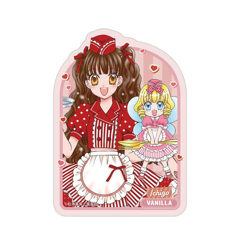 "Yumeiro Patissière" by Natsumi Matsumoto: Original Artwork - Ichigo Amano & Vanilla (Diner Ver.) Die-Cut Sticker