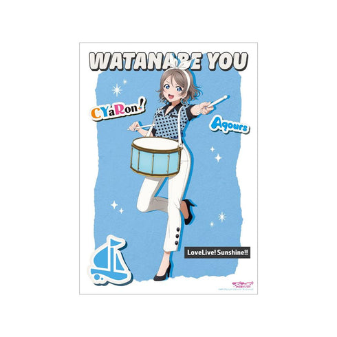 《Love Live! Sunshine!!》全新繪製 渡邊 曜 The Blue Swell 服裝版 A3 霧面加工海報