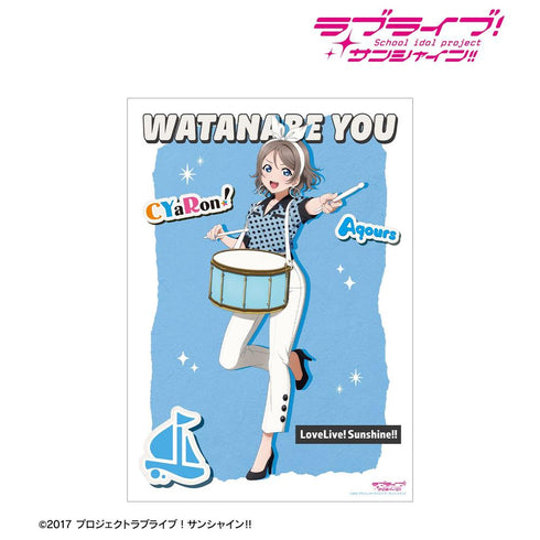 《Love Live! Sunshine!!》全新繪製 渡邊 曜 The Blue Swell 服裝版 A3 霧面加工海報