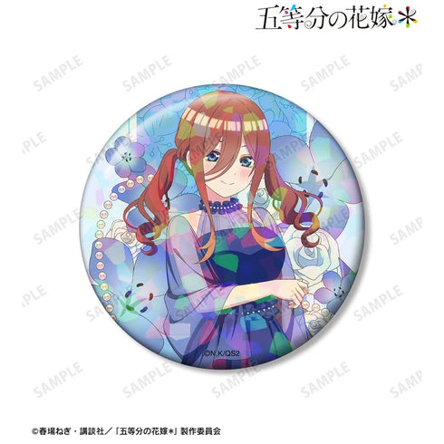 『五等分の花嫁*』描き下ろし 中野三玖 ハーバリウムver. 75mmホログラム缶バッジ