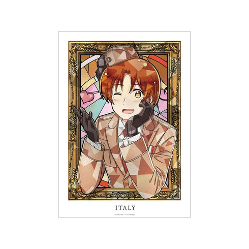 『ヘタリア World★Stars』イタリア Aure Glass A3マット加工ポスター