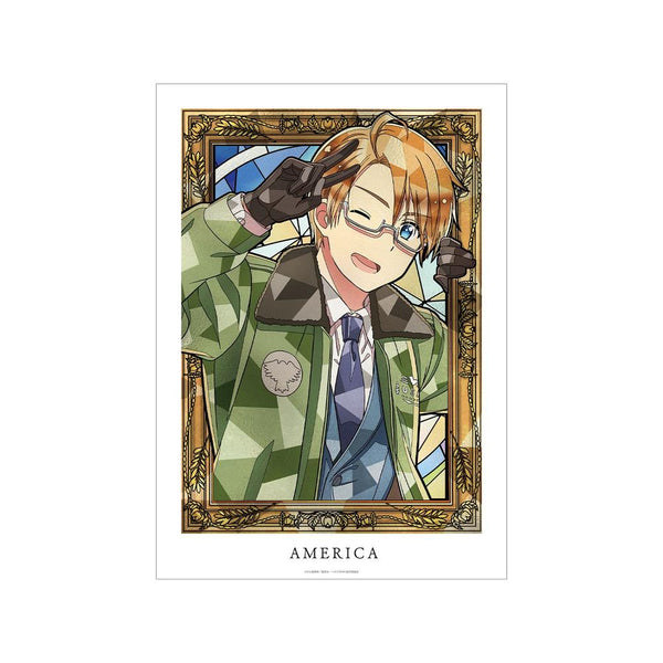 『ヘタリア World★Stars』アメリカ Aure Glass A3マット加工ポスター