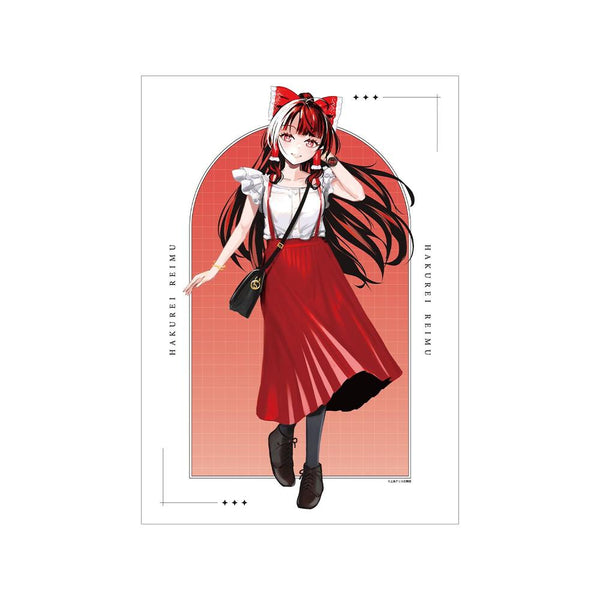 『東方Project』松本能人イラスト 博麗霊夢 ウォッチコーデver. A3マット加工ポスター