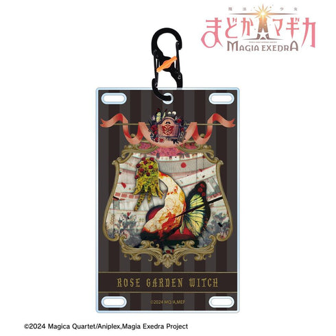 "Puella Magi Madoka Magica: Magia Exedra" The Witch of the Rose Garden Card-Shaped Acrylic Keychain with Carabiner