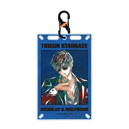 "TRIGUN STARGAZE" Nicholas D. Wolfwood Ani-Art Series Vol. 3: Card-Style Acrylic Keychain with Carabiner
