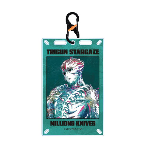 "TRIGUN STARGAZE" Millions of Knives Ani-Art Series Vol. 3: Card-Style Acrylic Keychain with Carabiner