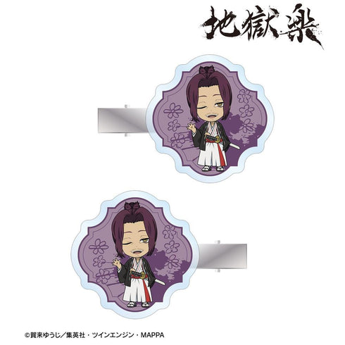 "Jigokuraku" Jukka Chibi Character Acrylic Hair Clip 2-Piece Set