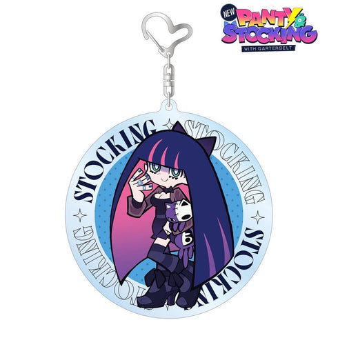 『New PANTY & STOCKING with GARTERBELT』描き下ろし ストッキング ブラックドレスver. BIGアクリルキーホルダー